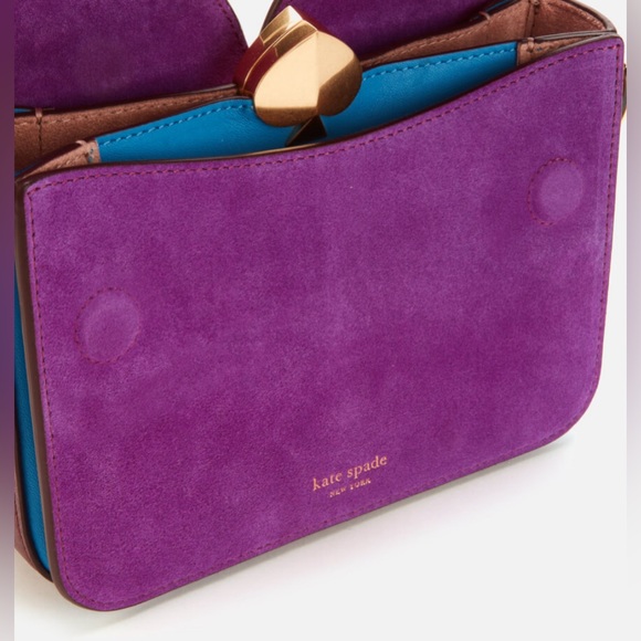 Kate Spade New York Women's Mystery Suede Small Shoulder Bag- Berry Blitz Multi - Picture 3 of 15